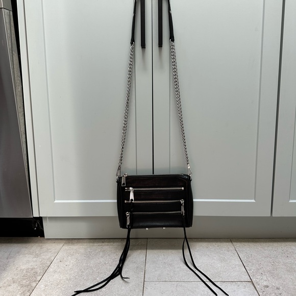 Black Leather Crossbody Bag - Picture 1 of 4